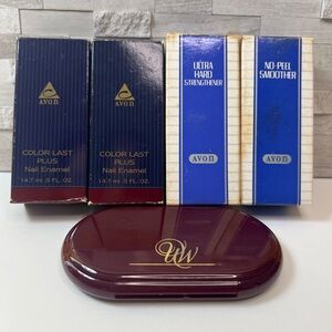 Vintage 90s Avon Nail Polish Lot of 4 and Blush Powder